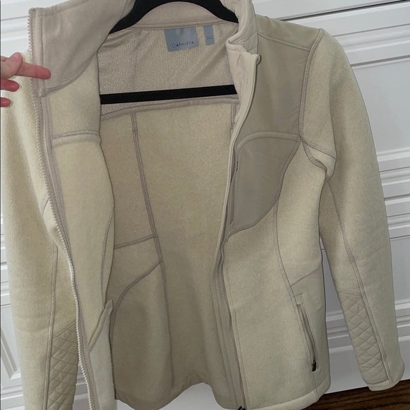 Athleta Womens Truckee full-zip Jacket Cream - Picture 7 of 7